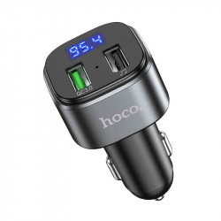 Адаптер автомобільний HOCO Fighter BT FM transmitter E67 |BT5.0, 2USB, U Disk, 3A, QC|