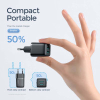 Адаптер мережевий JOYROOM Mini dual Port smart fast charge L-2A121 |2USB, 2.4A|