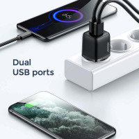 Адаптер мережевий JOYROOM Mini dual Port smart fast charge L-2A121 |2USB, 2.4A|