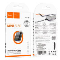 Перехідник Hoco iP male to USB female OTG transparent adapter UA36 |480Mbps|