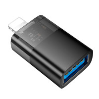Перехідник Hoco iP male to USB female OTG transparent adapter UA36 |480Mbps|