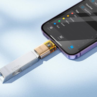 Перехідник Hoco iP male to USB female OTG transparent adapter UA36 |480Mbps|
