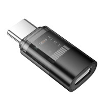 Перехідник HOCO C male to iP female transparent adapter UA36D |480Mbps, 3A|