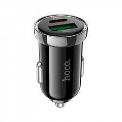 Адаптер автомобільний Hoco Leading car charger Z44 |1USB/1Type-C, 3A, 20W, QC/PD|