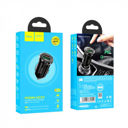 Адаптер автомобільний Hoco Leading car charger Z44 |1USB/1Type-C, 3A, 20W, QC/PD|