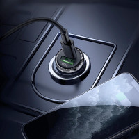 Адаптер автомобільний Hoco Leading car charger Z44 |1USB/1Type-C, 3A, 20W, QC/PD|