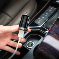 Адаптер автомобільний Hoco Leading car charger Z44 |1USB/1Type-C, 3A, 20W, QC/PD|