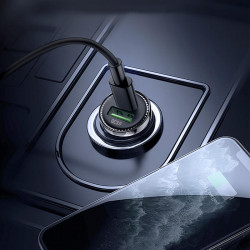 Адаптер автомобільний Hoco Type-C to Lightning Cable Leading car charger Z44 |2USB, 3A, 20W, QC/PD|