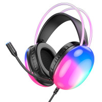 Навушники HOCO rich gaming headphones W109 RGB |AUX+USB, 2m|