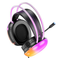 Навушники HOCO rich gaming headphones W109 RGB |AUX+USB, 2m|