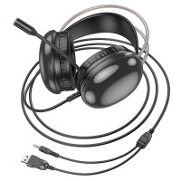 Навушники HOCO rich gaming headphones W109 RGB |AUX+USB, 2m|
