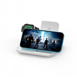 Зарядка Qi 4in1 wireless charger RGB X499 |Phone/Watch/Earphones, 15W Max|