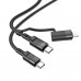 Кабель Hoco Combo 2 in 1 Type-C to Type-C / Lightning Moulder fast charging data cable U106 |1.2m, 5A/100W, PD 20W|