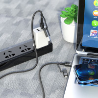 Кабель Hoco Combo 4 in 1 Type-C / USB to Type-C / Lightning Moulder fast charging data cable U106 |1.2m,