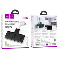 Подовжувач HOCO Voyage 2-position expansion socket AC11A |3USB/Type-C, 10A|