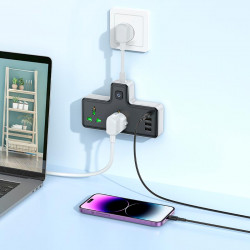 Подовжувач HOCO Voyage 2-position expansion socket AC11A |3USB/Type-C, 10A|