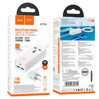 Подовжувач Hoco Talent desktop charger AC9A |2USB/Type-C, PD/QC, 30W/10A|