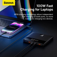 УМБ BASEUS Blade Power Digital Display Fast Charging Power bank HD Edition 20000mAh |2USB/2Type-C, 100W/5A, PD/QC| (PPBL000301)