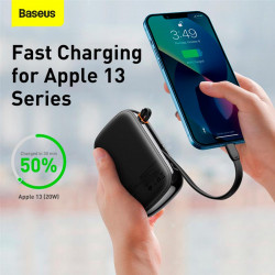 УМБ Baseus Qpow Pro Digital Display Fast Charge Power Bank (With Lightning Cable) 20000mAh |USB/Type-C/Lightning, 20W/5A, PD/QC| (PPQD060201)