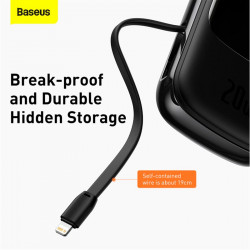 УМБ Baseus Qpow Pro Digital Display Fast Charge Power Bank (With Lightning Cable) 20000mAh |USB/Type-C/Lightning, 20W/5A, PD/QC| (PPQD060201)