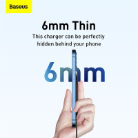 Зврядка Qi BASEUS Light Magnetic Wireless Charger (suit for IP12 with Type - C cable) |15W| (WXQJ-02}