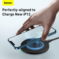 Зврядка Qi BASEUS Simple Magnetic Wireless Charger (suit for IP12) |15W| (WXJK-E02)