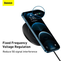 Зврядка Qi BASEUS Simple Magnetic Wireless Charger (suit for IP12) |15W| (WXJK-E02)