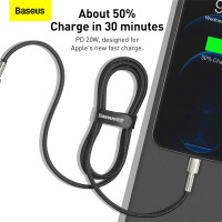 Кабель BASEUS Type-C to Lightning Cafule Series Metal Data Cable |1M, 20W, PD| (CATLJK-A05)