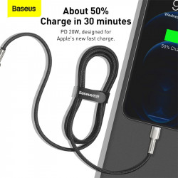 Кабель BASEUS Type-C to Lightning Cafule Series Metal Data Cable |1M, 20W, PD| (CATLJK-A05)