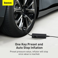 Портативний Компресор для автомобіля BASEUS Super Mini Inflator Pump |30L/Min, 12V, 150psi, 3m cable| (CRCQ000001)