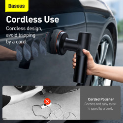 Портативна машинка для полірування автомобіля BASEUS New Power Cordless Electric Polisher |45Min, 2 Levels Speed| (CRDLQ-B01)