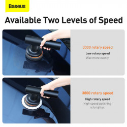 Портативна машинка для полірування автомобіля BASEUS New Power Cordless Electric Polisher |45Min, 2 Levels Speed| (CRDLQ-B01)