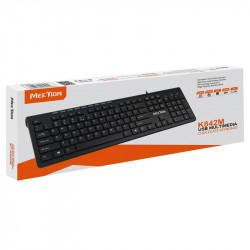 Клавіатура Meetion Wired Standard Multimedia Ultrathin Keyboard K842M |RU/EN раскладки|