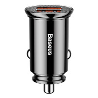 Адаптер автомобільний BASEUS Circular Plastic A + A PPS |2USB, 5A, QC 3.0| CCALL-YD02)