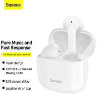 Навушники Bluetooth BASEUS True Wireless Earphones Bowie E3 IP64 |BT5.0, 35/300mAh, 5H, Location, OTA| (NGTW080001)