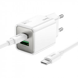 Адаптер мережевий HOCO Type-C to Type-C cable Glorious N46 |1USB/1Type-C, 20W/3A, PD/QC|
