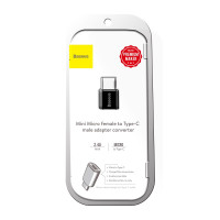 Перехідник BASEUS mini Micro USB To Type-C |2.4A| (CAMOTG-01)