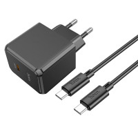 Адаптер мережевий HOCO Type-C to Type-C cable Ocean single port charger CS13A |1type-C, 20W/3A, PD/QC|