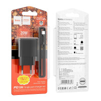 Адаптер мережевий HOCO Type-C to Type-C cable Ocean single port charger CS13A |1type-C, 20W/3A, PD/QC|