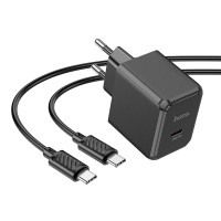 Адаптер мережевий HOCO Type-C to Type-C cable Ocean single port charger CS13A |1type-C, 20W/3A, PD/QC|