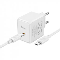 Адаптер мережевий HOCO Type-C to Type-C cable Ocean single port charger CS13A |1type-C, 20W/3A, PD/QC|