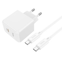 Адаптер мережевий HOCO Type-C to Type-C cable Ocean single port charger CS13A |1type-C, 20W/3A, PD/QC|