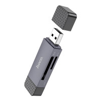 Перехідник HOCO Spirit 2-in-1 USB / Type-C 3.0 Card reader HB45 |5Gbps, 2TB Max|