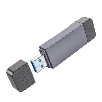 Перехідник HOCO Spirit 2-in-1 USB / Type-C 3.0 Card reader HB45 |5Gbps, 2TB Max|