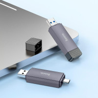 Перехідник HOCO Spirit 2-in-1 USB / Type-C 3.0 Card reader HB45 |5Gbps, 2TB Max|