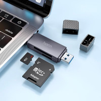 Перехідник HOCO Spirit 2-in-1 USB / Type-C 3.0 Card reader HB45 |5Gbps, 2TB Max|