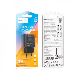Адаптер мережевий Hoco Solid single Port charger C134A |1USB, 12W/2.4A|
