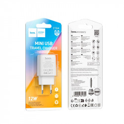 Адаптер мережевий Hoco Solid single Port charger C134A |1USB, 12W/2.4A|
