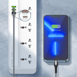 Подовжувач мережевий LDNIO SC5415 |PD20W/QC18W, 3USB/1Type-C, 5Sockets|