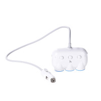 Адаптер автомобільний HOCO dual USB triple cigarette lighter |3 Sockets/2USB, 3.1-12A, 15.5W|